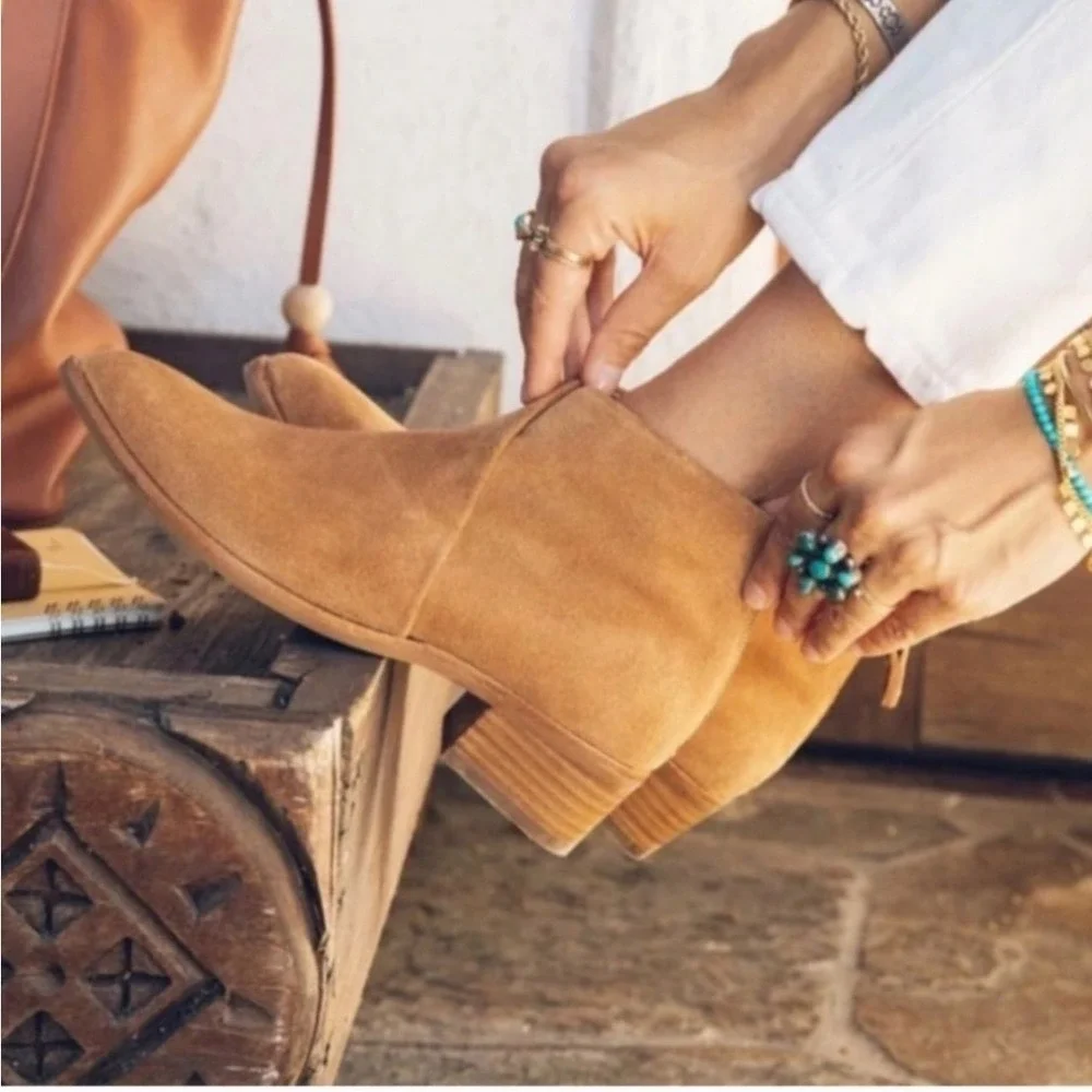 SOLUDOS Venetian Boots | Brown Suede Leather Ankle Boots Booties | 9.5